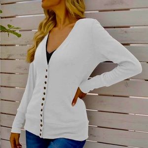 NENONA Women's V-Neck Button Down Knitwear Long Sleeve Soft Basic Knit Cardigan